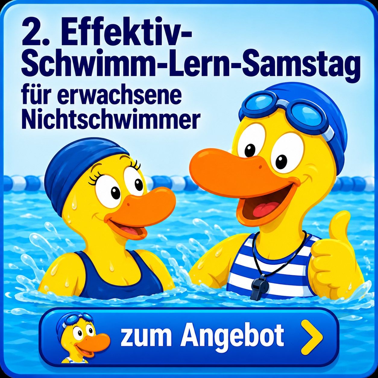 2. Effektiv-Schwimm-Lern-Samstag für erwachsene Nichtschwimmer